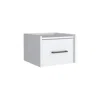 Depot E-shop Floating Nightstand, Space-saving Design With Handy Drawer And Surface