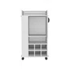Depot E-shop Fraser Bar Cart With 6 Built-in Wine Rack And Casters, White