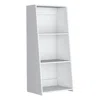 Depot E-shop Gakona Bookcase, 3 Shelves, White In White