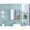Depot E-shop Harbor Medicine Cabinet, Mirror Four Internal Shelves, One-door Cabinet-white, For Bath In White
