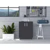 Depot E-shop Hartford Storage Cabinet, Two-door Cabinet, Two Internal Shelves, Caster Wheels, Padloc