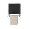 Depot E-shop Huslia Medicine Cabinet With 2 Shelves And 2 Doors, Black Wengue In Black