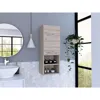 Depot E-shop Jasper Bathroom Cabinet, Two Open Shelves, Two Internal, One-door Cabinet-light Grey, F In Neutral