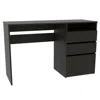Depot E-shop Kenai 3 Drawers Computer Desk Black Wengue