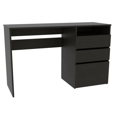 Depot E-shop Kenai 3 Drawers Computer Desk Black Wengue