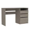 Depot E-shop Kenai 3 Drawers Computer Desk Light Grey
