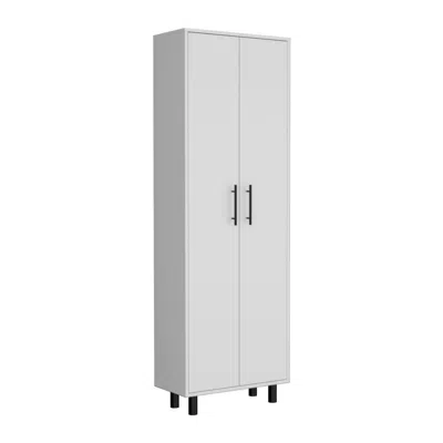 Depot E-shop Kenner Multipurpose Storage Cabinet, 5-tier Shelf, White In Blue
