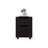 Depot E-shop Keota Nightstand, 1 Drawer, 4 Legs, Black In Black