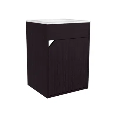 Depot E-shop Klawock Bathroom Vanity, 1 Door, Black Wengue