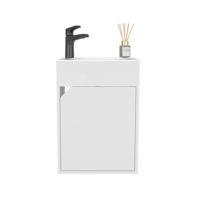 Depot E-shop Klawock Bathroom Vanity, 1 Door, White