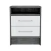 Depot E-shop Leyva Nightstand - Smoky Oak/white