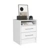Depot E-shop Leyva Nightstand With 2 Drawers And 1 Shelf, White In White