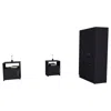 Depot E-shop Lubec 3 Piece Bedroom Set, Cartagena Armoire + 2 Omaha Nightstands, Black