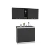Depot E-shop Luther 2 Piece Kitchen Set, Olimpo 150 Wall Cabinet + Utility Sink With Cabinet