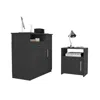 Depot E-shop Maine 2 Piece Bedroom Set, Rioja 4 Drawer Dresser + Omaha Nightstand, Black