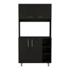 Depot E-shop Malta Kitchen Pantry Cabinet Black In Black