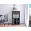 Depot E-shop Margh Bar Cart, Twelve Wine Cubbies, Four Legs, One Open Shelf, Countertop-espresso, Fo