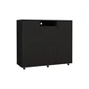 DEPOT E-SHOP MILANO TWO-DOOR CABINET DRESSER-BLACK