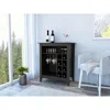 Depot E-shop Mojito Bar Cabinet, Six Wine Cubbies, One Open Drawer, One Open Shelf, Countertop-black