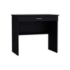 DEPOT E-SHOP MONTANA STORAGE DESK, SPACIOUS STYLISH WITH DRAWER AND SHELF, BLACK -OFFICE