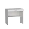 Depot E-shop Montana Storage Desk, Spacious Stylish With Drawer And Shelf, White -office