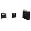 Depot E-shop Myra 3 Piece Bedroom Set, Aralia Drawer Dresser, 2 Omaha Nightstands