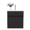 Depot E-shop Naknek Bathroom Vanity, 1 Door, Black Wengue In Black