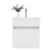 Depot E-shop Naknek Bathroom Vanity, 1 Door, White In White