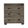 Depot E-shop Neptune Dresser, One Ample Drawer, Four Drawers, Four Legs, Countertop, Dark Brown, For