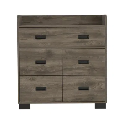 Depot E-shop Neptune Dresser, One Ample Drawer, Four Drawers, Four Legs, Countertop, Dark Brown, For