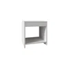 Depot E-shop Night Table 1 Spacious Shelf, White In White