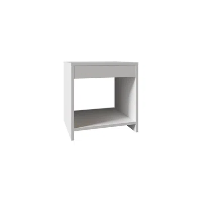 Depot E-shop Night Table 1 Spacious Shelf, White
