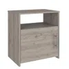 Depot E-shop Nightstand, Single Door Cabinet, Metal Handle, One Shelf, Superior Top