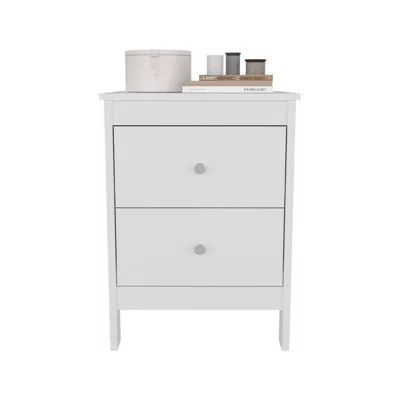 Depot E-shop Norge Nightstand, 2 Drawers, White