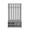 Depot E-shop Norton Hall Tree With 7 Shelves, Smokey Gray In Gray