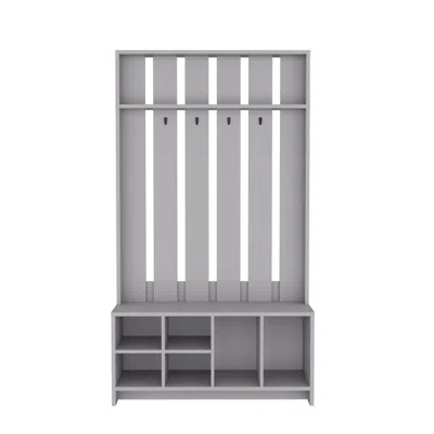 Depot E-shop Norton Hall Tree With 7 Shelves, Smokey Gray