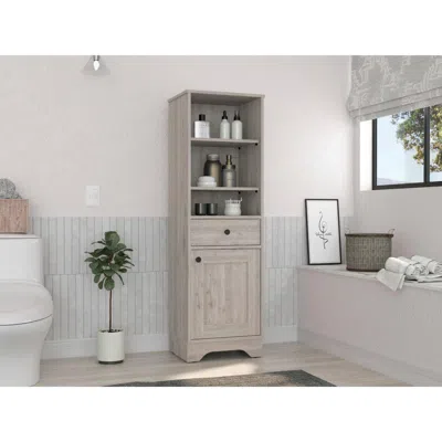 Depot E-shop Norwalk Linen Cabinet, Three External Shelves, One-door Cabinet, One Drawer, Two Intern