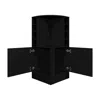 Depot E-shop Norwich Bar Cabinet, 2 Doors, 8 Wine Bottle Compartments, Black Wengue In Black