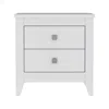 Depot E-shop Oasis Nightstand, Two Shelves, Four Legs, Countertop-white, For Bedroom In White