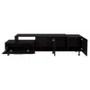 Depot E-shop Olmitz Tv Stand, 3 Doors, 1 Shelf, 50" Tv Capacity, Black Wengue In Black