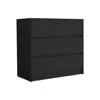 Depot E-shop Palmer 3 Drawers Dresser, Chest Of Drawers, Black