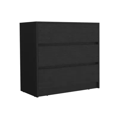 Depot E-shop Palmer 3 Drawers Dresser, Chest Of Drawers, Black