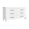 DEPOT E-SHOP PARIS 6 DRAWER DOUBLE DRESSER - WHITE
