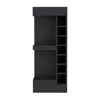 Depot E-shop Parker Bar Cabinet, 16 Shelves, Black Wengue In Black