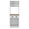 Depot E-shop Ripley Writing Desk With Bookcase And Cabinet, White