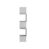 Depot E-shop Roy Corner Floating Shelf, Modern 4-tier Display, White -living Room