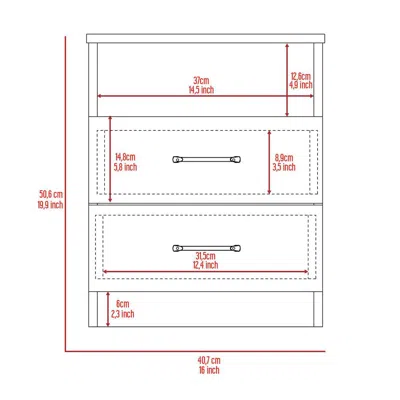 Depot E-shop Salento Wall Cabinet - White/smoky Oak