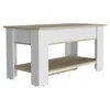 Depot E-shop Saturn Storage Table, One Flexible Table Shelf, Four Legs, Low Shelf, Internal Storage-