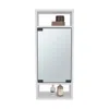 Depot E-shop Sayre Medicine Cabinet, 1 Door, 5 Shelves, 1 Mirror, White In White