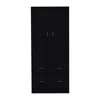 Depot E-shop Silo 71" H Armoire With Two Doors, Two Drawers, And Hanging Rod,black
